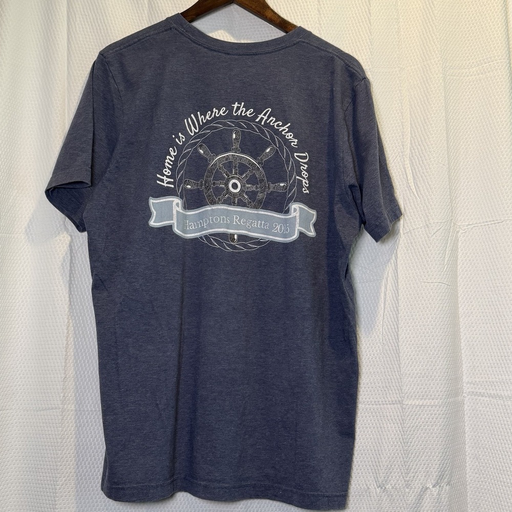 Hamptons Regatta 2015 Tee Men's T-Shirt XL Crew Neck Bella Canvas Gray PAINT